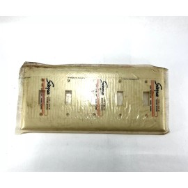 Sierra Electric Corporation Vintage Sierra 5 Gang Toggle Switch Plate Cover Ivory Ribbed Bakelite