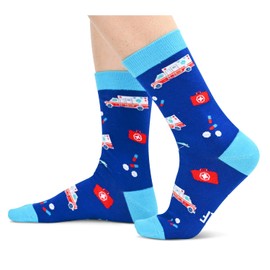 HAPPYPOP EMT Gifts for Men Women - Funny EMT Gifts for Him, EMS Week Gifts Bulk, EMS Gifts, Paramedic Gifts for Men Women, EMT Paramedic Socks