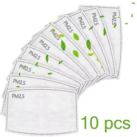 (10pcs) Adult PM2.5 5 Layer White Face Super Fresh Air Filter Replacement