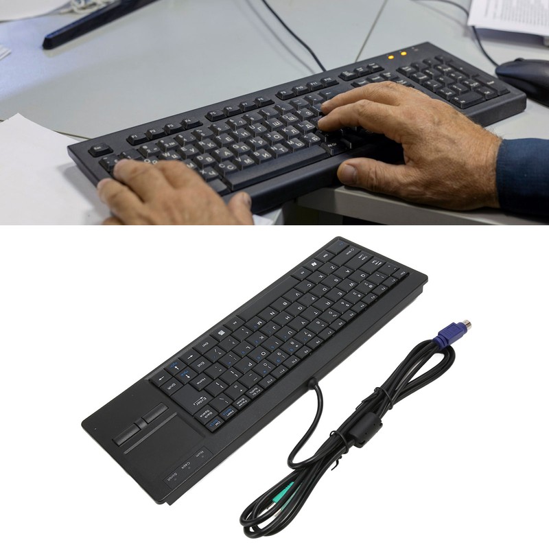 Industrial Keyboard Touchpad Wired Connection X Scissor Foot Plug and