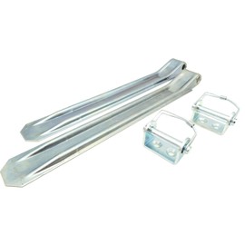 HGW 2 x Trailer Hinge with Screw-On Bracket & Spring Bolts / Side Wall Hinge Flap Hinge Set for Car Trailers (540 mm)
