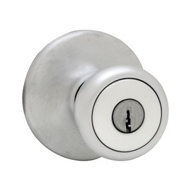 Kwikset Mobile Home Entry Knob in Satin Chrome