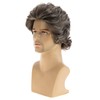 Dsimeig Men's Wig Mix Brown Short Wave Layered Synthetic Cosplay