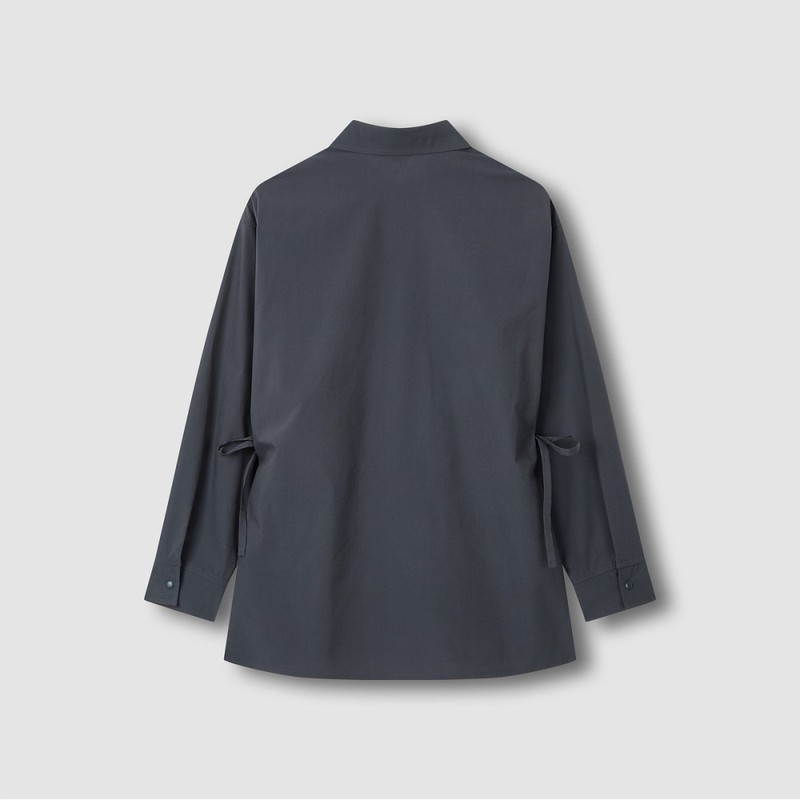 JAJU [JAJU] Women's Safari Pocket Shacket_Charcoal