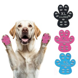 ‌VALFRID Dog Paw Protector Pads,15 Sets-60 Pads Anti-Slip Grips for Hardwood Floors,Best for Hot Pavement,Strong Self-Adhesive Traction Stickers for Senior Dog Essentials Multicolor XL