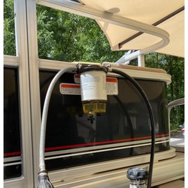 iFJF S3213 Fuel Water Separating Filter & R25T Nylon Fuel Bowl Replacement for 3/8 Inch Marine Outboard Motors, 10 Micron Replace 35-809097 MAR-24563-03-00 18-7919 C14568 2 Packs