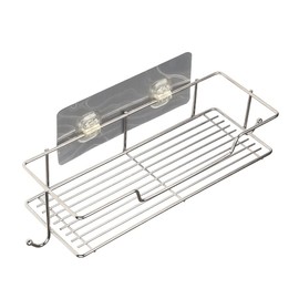 SIMSA-Expert Shower Caddy Bathroom Shelf Stainless Steel Chrome Look No Drilling Wall Shelf (BR_A2 30 x 11 x 6 cm)