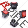 APIELE 3Pcs 3 Position Rocker Toggle Switch DPDT 6 Pin