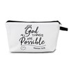 MoCaliduccious “WITH GOD ALL THINGS ARE POSSIBLE” Text Print Women