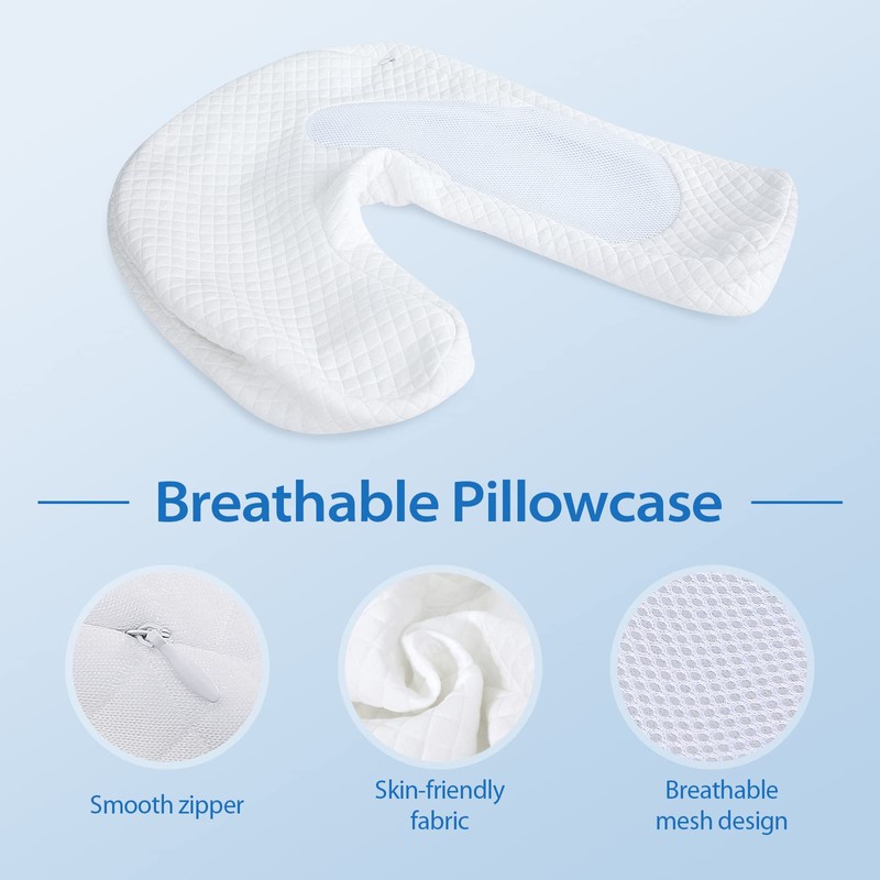 HOMCA Washable Replacement Cushion Cover for PL05 Side Sleeper Pillow