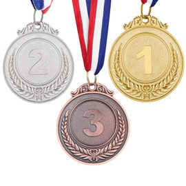 WANGCL 3 x Gold Silver Bronze Medals for Kids Sports or other Competitions