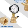 SENCTRL 0-30 Psi Gas Pressure Test Gauge, 2" Dial Size,