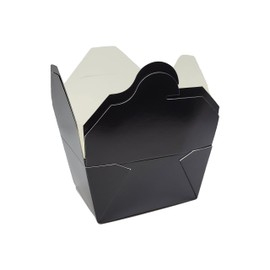 DHG PROFESSIONAL #3 64oz Black Folded Takeout Box with Fork and Napkin Kit, Disposable To-go Containers 7.75 Inch x 5.5 Inch x 2.5 Inch (50 Boxes and Forks)