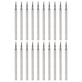 QUARKZMAN 20 Pieces Diamond Grinding Head 1 mm Diameter 3/32 Inch Shank Carving Drill Ball Head Rotary Tool for Grinding, Polishing, Engraving Jade, Jewellery, Stones, Ceramics