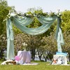 NICETOWN Voile Sheer Scarf Valances for Windows, 216" Extra Long