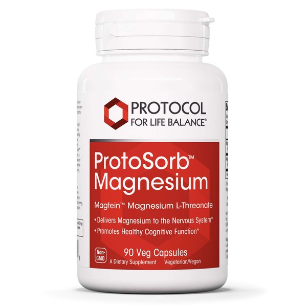 Protocol For Life Balance - ProtoSorb Magnesium - Supports Nervous System and Healthy Cognitive Function with Enhanced Absorption Formula - 90 Veg Capsules