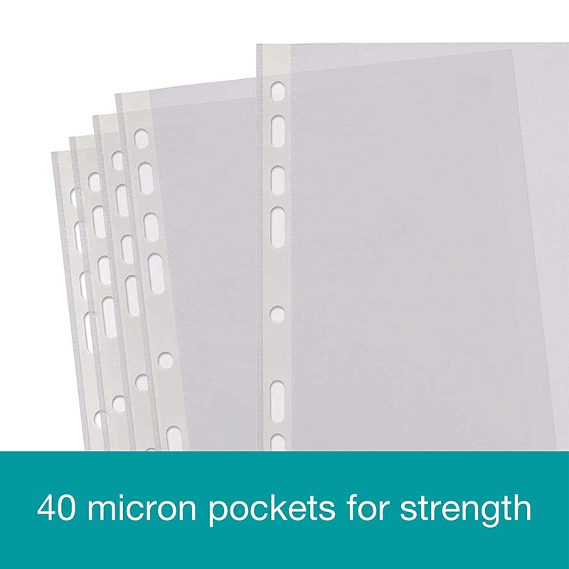 SUMMIT Punched Pockets A4, 100 Poly Pockets, Pack of 100