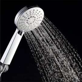OPDUO Shower Head Rain Shower, Hand Shower, Large Water-Saving Shower Head, High Pressure Shower Head with 3 Jet Types, Shower Head, Shower Head, Hand Shower, Chrome (Shower Head without Hose)