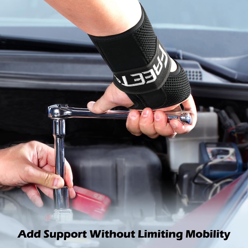 FREETOO Stable Version Wrist Support with 3 Metal Stays, Comfy