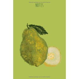 Notes: Cahier Bergamote, couverture fruit illustrée, 90 pages, 15x23 cm