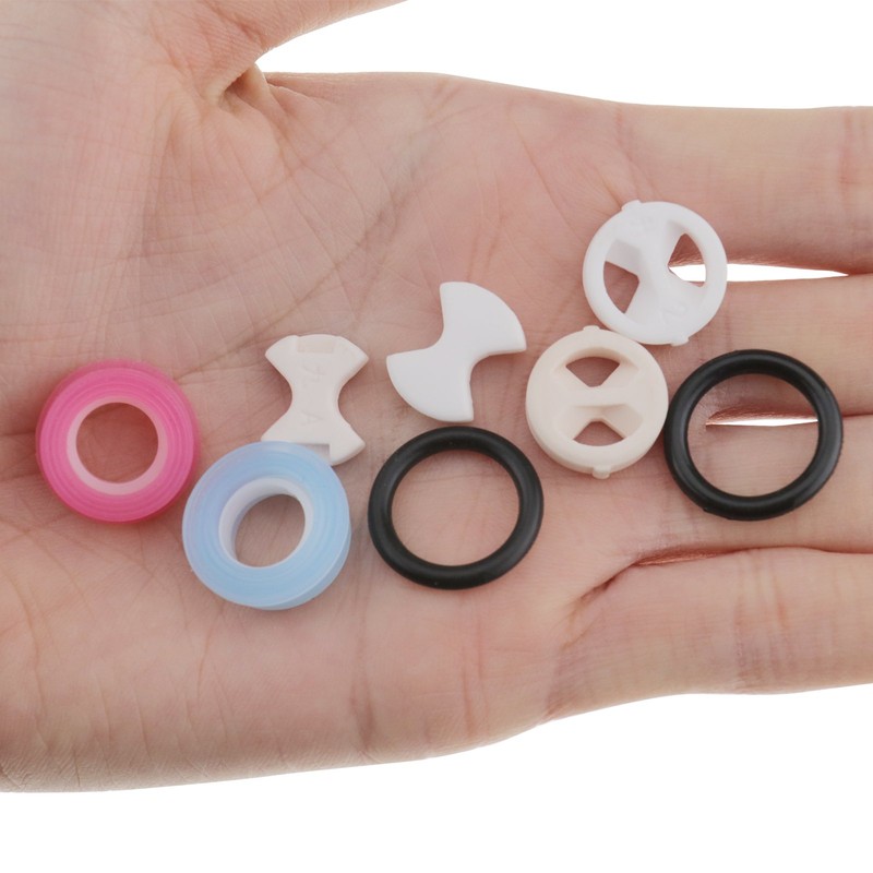 8pcs Ceramic Disc Silicon Washer Insert Turn Replacement Accessories Tools