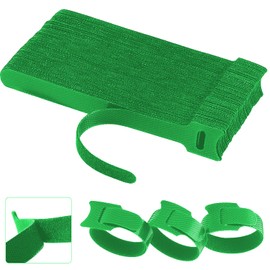 California JOS 60 PCS 6 Inches Reusable Cable Ties, Adjustable Cord Straps, Cable Organizer, Cord Wrap and Hook Loop Cords Management -Green