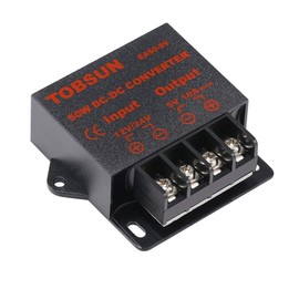 MGGi DC 12V 24V to 5V 10A 50W Voltage Reducer Converter Regulator, Step Down Converter Regulator Waterproof Power Supply Module Buck Transformer, Aluminum