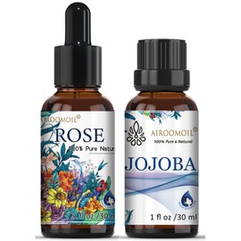 30+30ml Travel Size Rose Jojoba Essential Oil Set Floral Fragrance for Candle DIY Aromatherapy Home Use Diffuser Perfume Scents