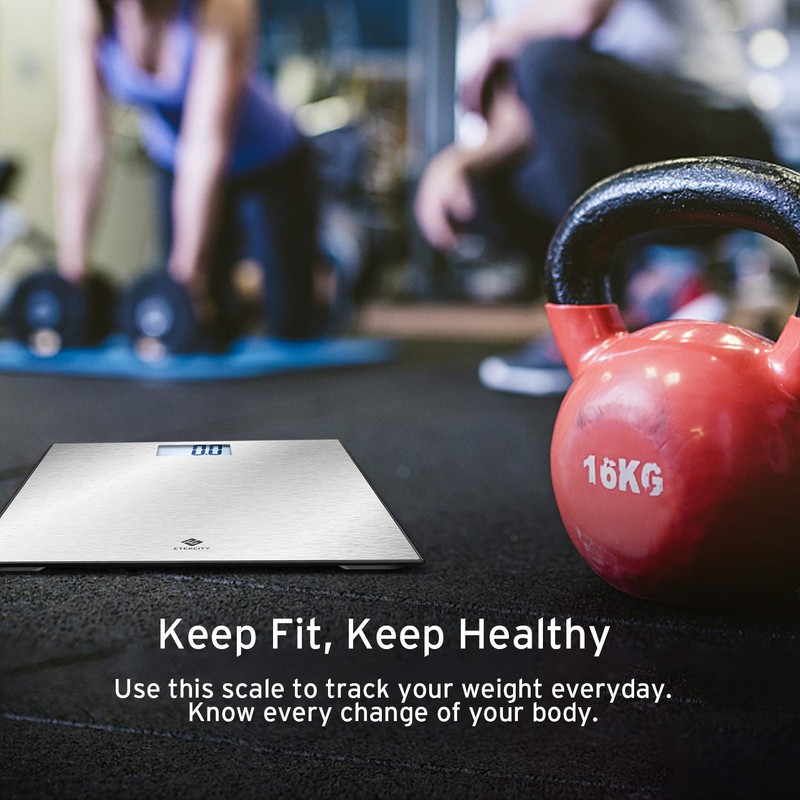 Etekcity Stainless Steel Digital Body Weight Bathroom Scale Step-On Technology