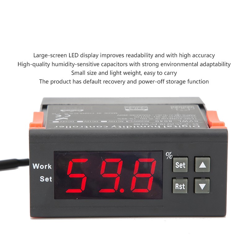 Digital Humidity Controller High Accuracy with LED Screen for Humidifier