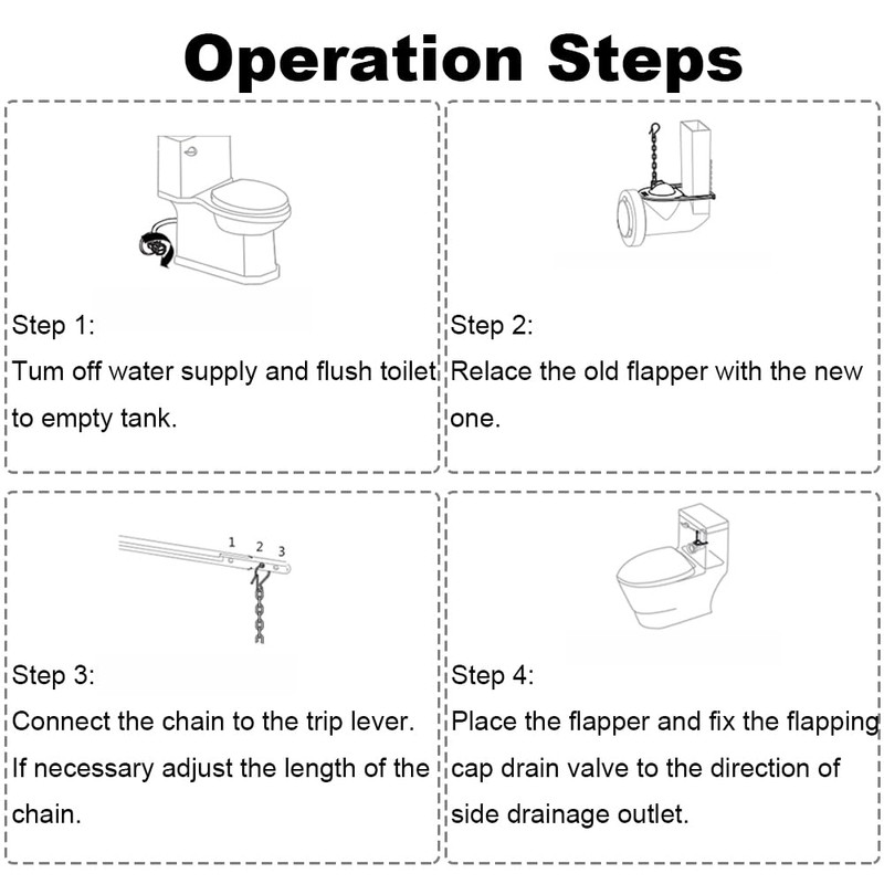 Replacement Toilet Flapper, Flush Valve Seal Bowl Stopper Flapper, Universal