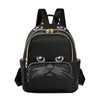 ISAOA Women Backpack Purse Small Backpack Anti-theft Black Cat Lovely