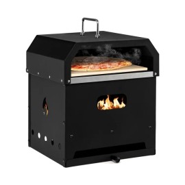 Costway 4-in-1 Outdoor Pizza Oven Wood Fired 12" Pizza Oven Portable Patio Camping Oven