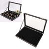 Ring Display Case Organizer with Transparent Lid 100 Slot Jewelry