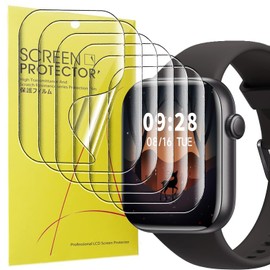 Blueshaweu Compatible for AcclaFit P5 SmartWatch 1.85" Screen Protector, [6 Pack] Full Coverage TPU Clear Film Compatible with AcclaFit Smart Watch P5 1.85 inches (6 Pack)