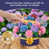 MOTIBACK Pop Up Cards, Hydrangeas Forever Flower Bouquet 3D Popup
