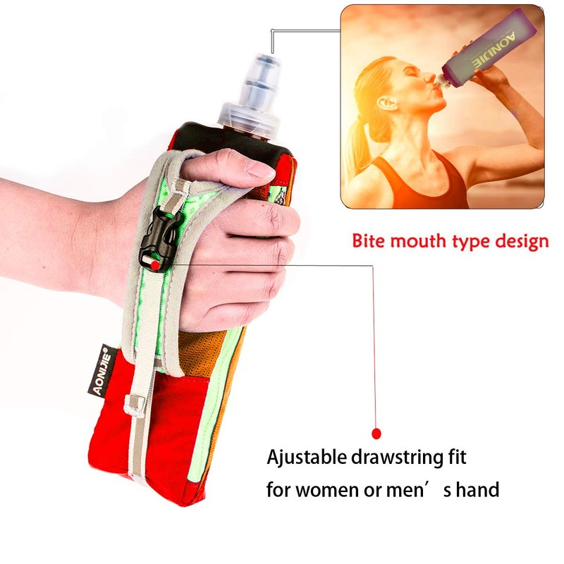 Geila Handheld Water Bottle for Running, 17 oz Grip Handheld