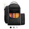 Himal Outdoors Disc Golf Backpack Holds 30+ Discs Large Capacity, Durable Disc Golf Bag with Insulated Cooler Side Pocket and Waterproof Bottom (Carbon Black)