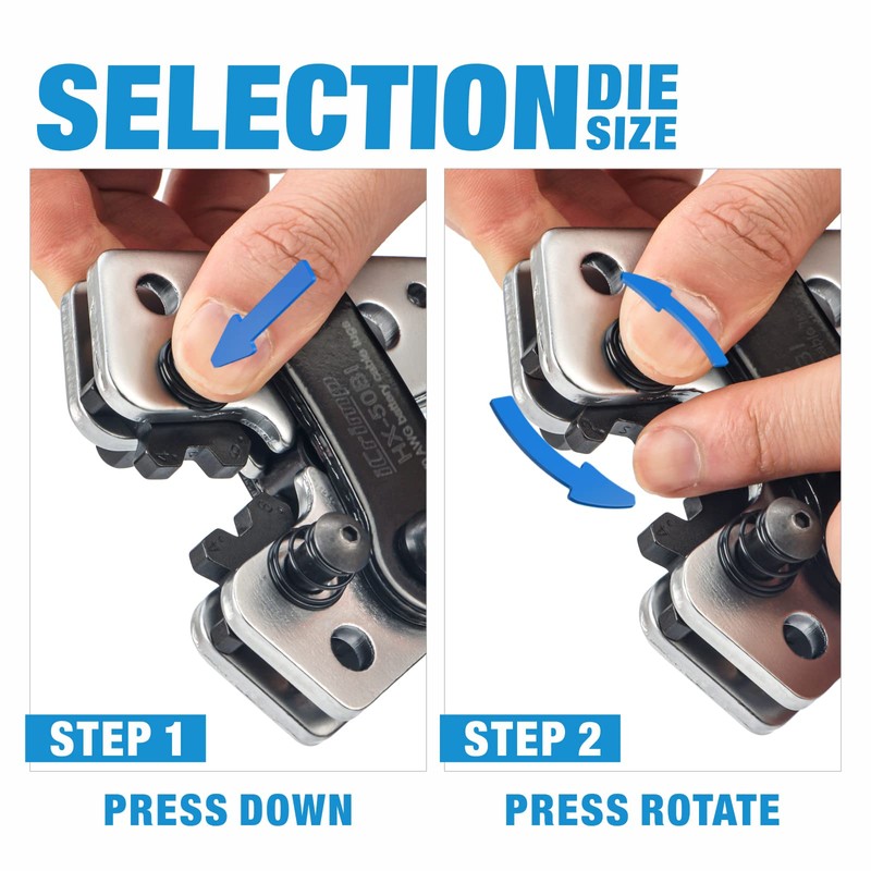 iCrimp Battery Terminal Crimper for Heavy Duty Copper Wire Lugs,Battery