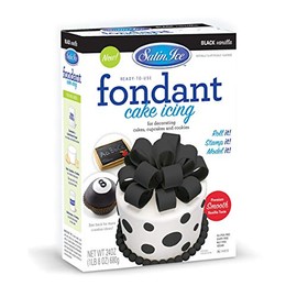 Satin Ice Black Fondant, Vanilla, 24 Ounces