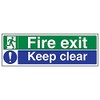 V Safety Fire Exit - Fire Exit/Keep Clear - 300