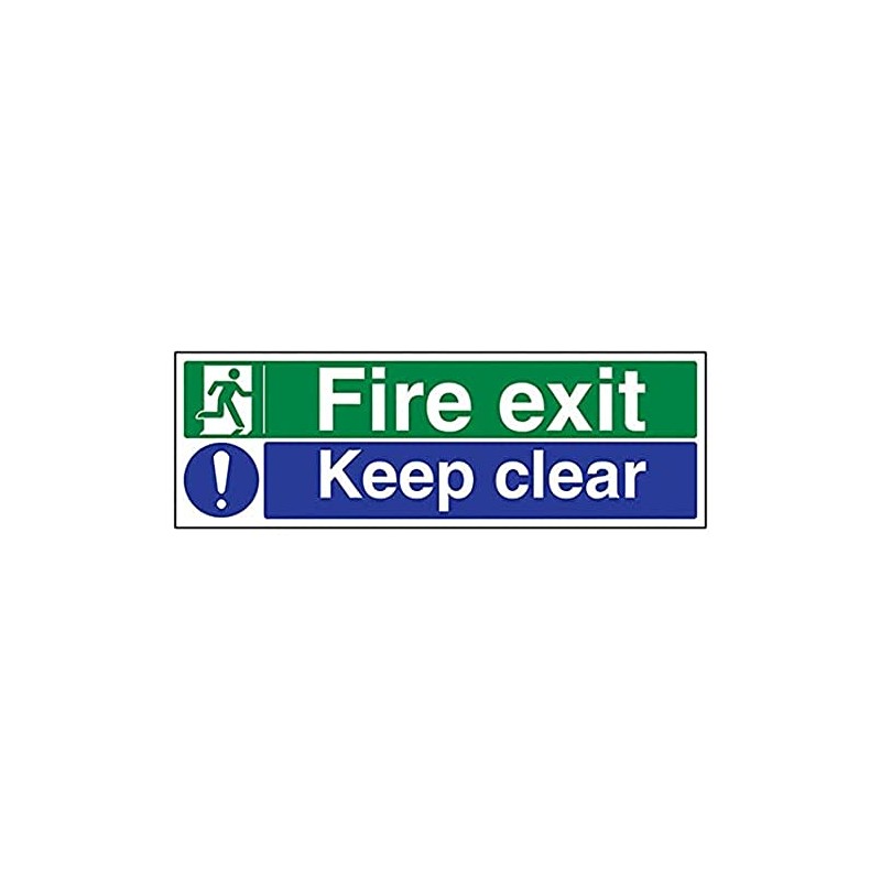 V Safety Fire Exit - Fire Exit/Keep Clear - 300