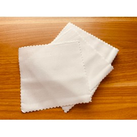 CraftsFabrics 100% Cotton 42pcs Plain 5"x 5" Charm Packs DIY Cotton Fabric for Sewing, Crafting, Patchwork; White