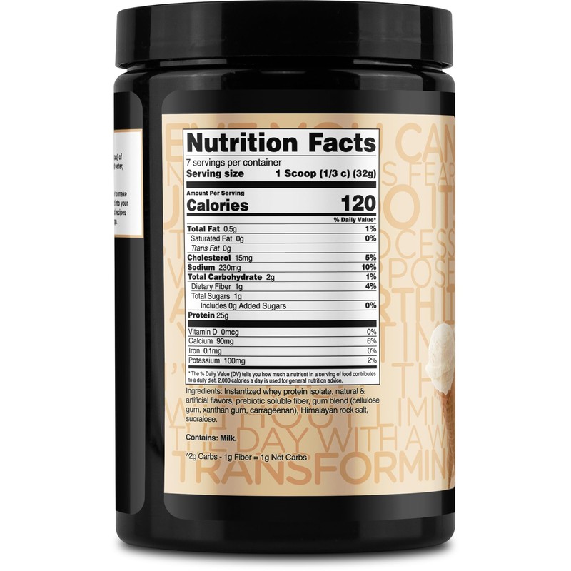 TransformHQ Whey Protein Isolate (WPI) Vanilla Flavored 7 Servings -