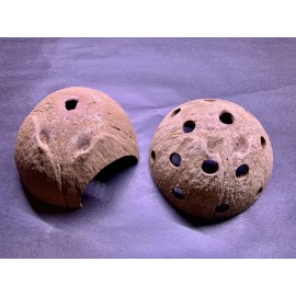AquaEmporium 2 Pcs Coconut shell aquarium For Cichlid & Shrimp Fish Cave Aquarium Decoration