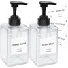 Clear Soap Dispenser with Waterproof Labels, Plastic Hand Soap Dispenser