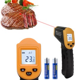 Termometro Infrarojo Pistola de Temperatura Láser digital sin contacto, -50 C  500 C termómetro de cocina con pantalla LED, apto para uso industrial, 