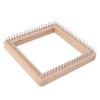 Mini Square Knitting Tool with Hooks Wooden Crochet Board for