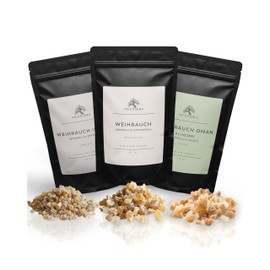 Weihrauch Set – 150 g Räucherharze (3x50 g) – Weihrauch aus Oman, Äthiopien & Indien – Räucherset für Rauhnächte, Hausreinigung & Anfänger – Räucherwerk Set für Esoterik