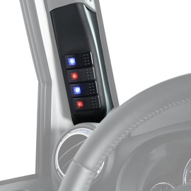 u-Box JK Wrangler Light Switch Pod Panel A Pillar w/ 4X Rocker Switches for Jeep Wrangler JK 2007 2008 2009 2010 - Driver Side